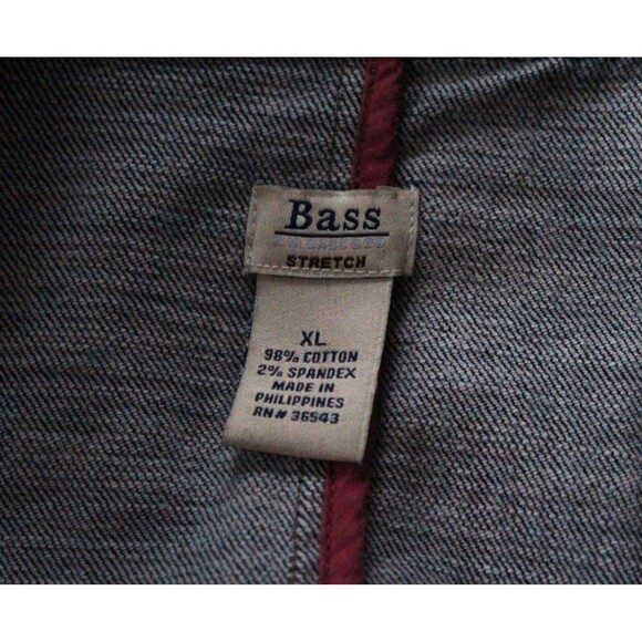 Vintage Bass Womes's Large Denim Jean Jacket Single Breasted - Picture 7 of 7